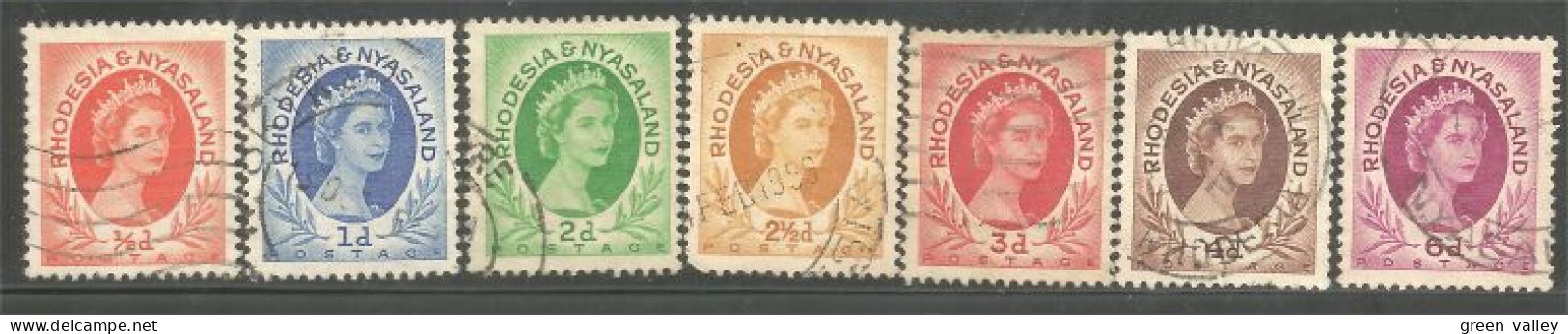 760 Rhodesia Nyasaland Queen Elizabeth II 1/2d To 6d (RHO-26) - Rhodésie & Nyasaland (1954-1963)