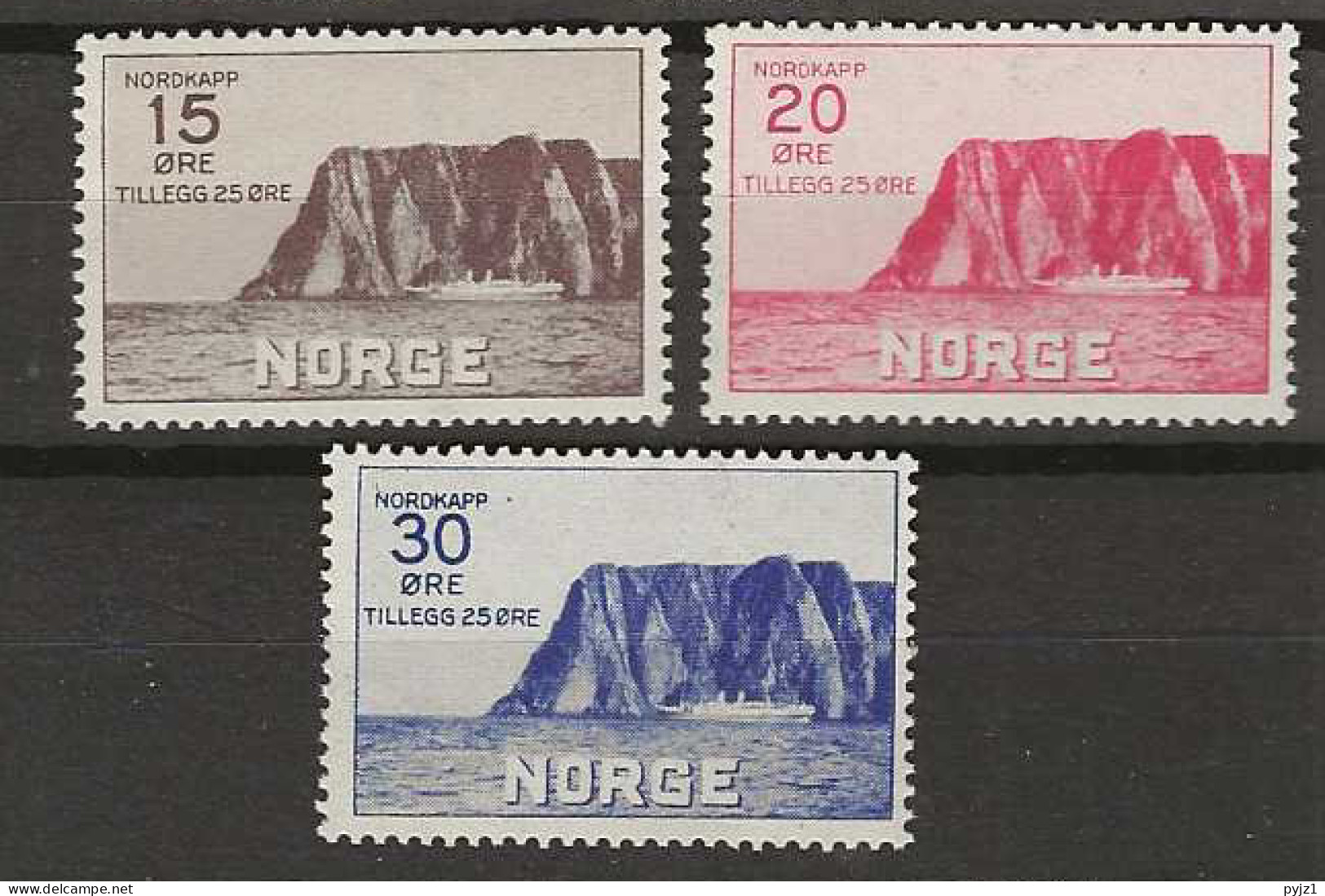 1930 MNH Norway Mi 159-61 Postfris** (some Irregularities In The Gum Of 30 Ore) - Ungebraucht