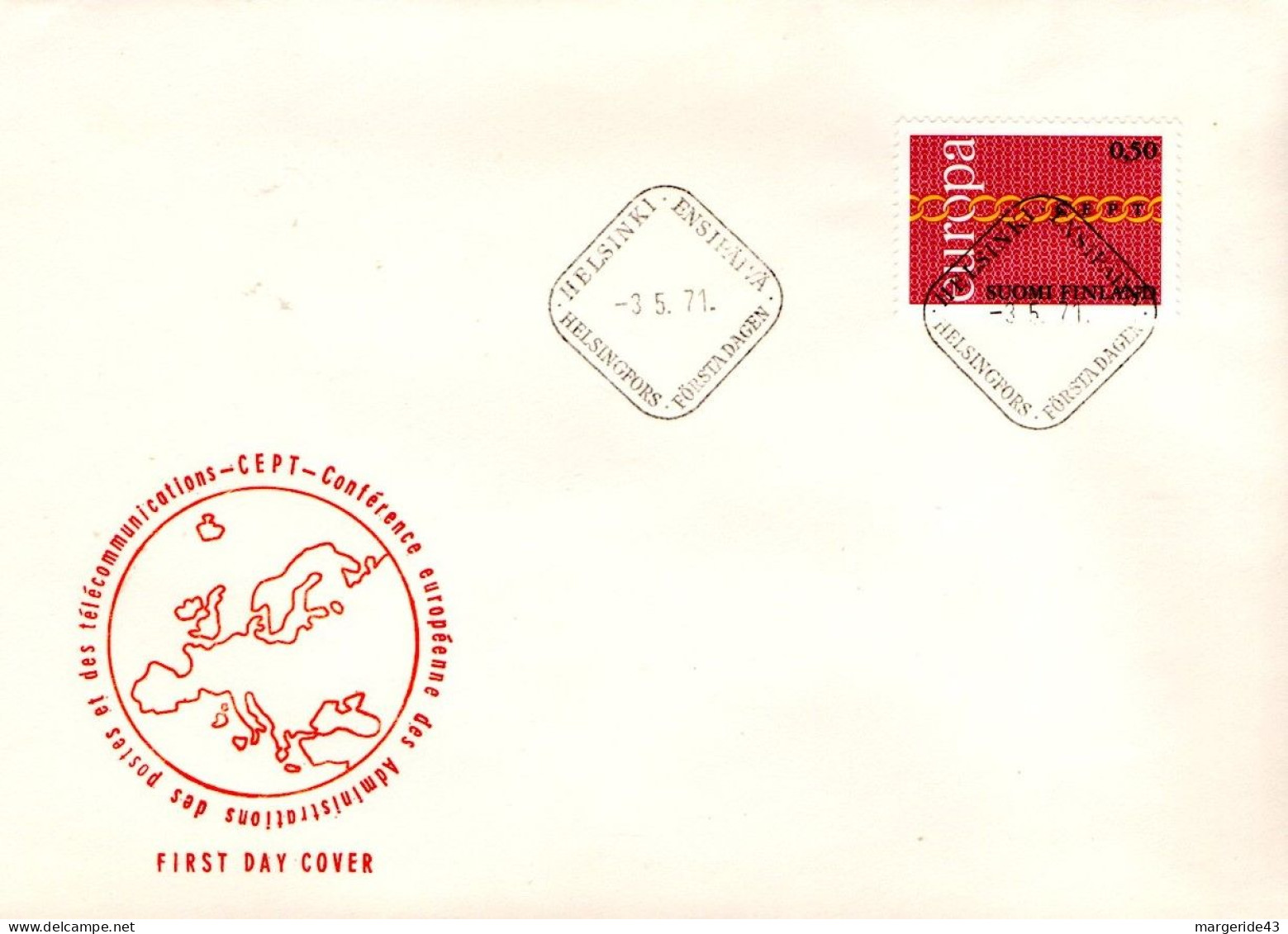 EUROPA FDC 1971 FINLANDE - 1971