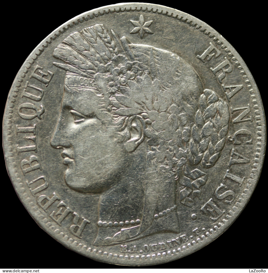 LaZooRo: France 5 Francs 1850 A VF / XF - Silver - 5 Francs