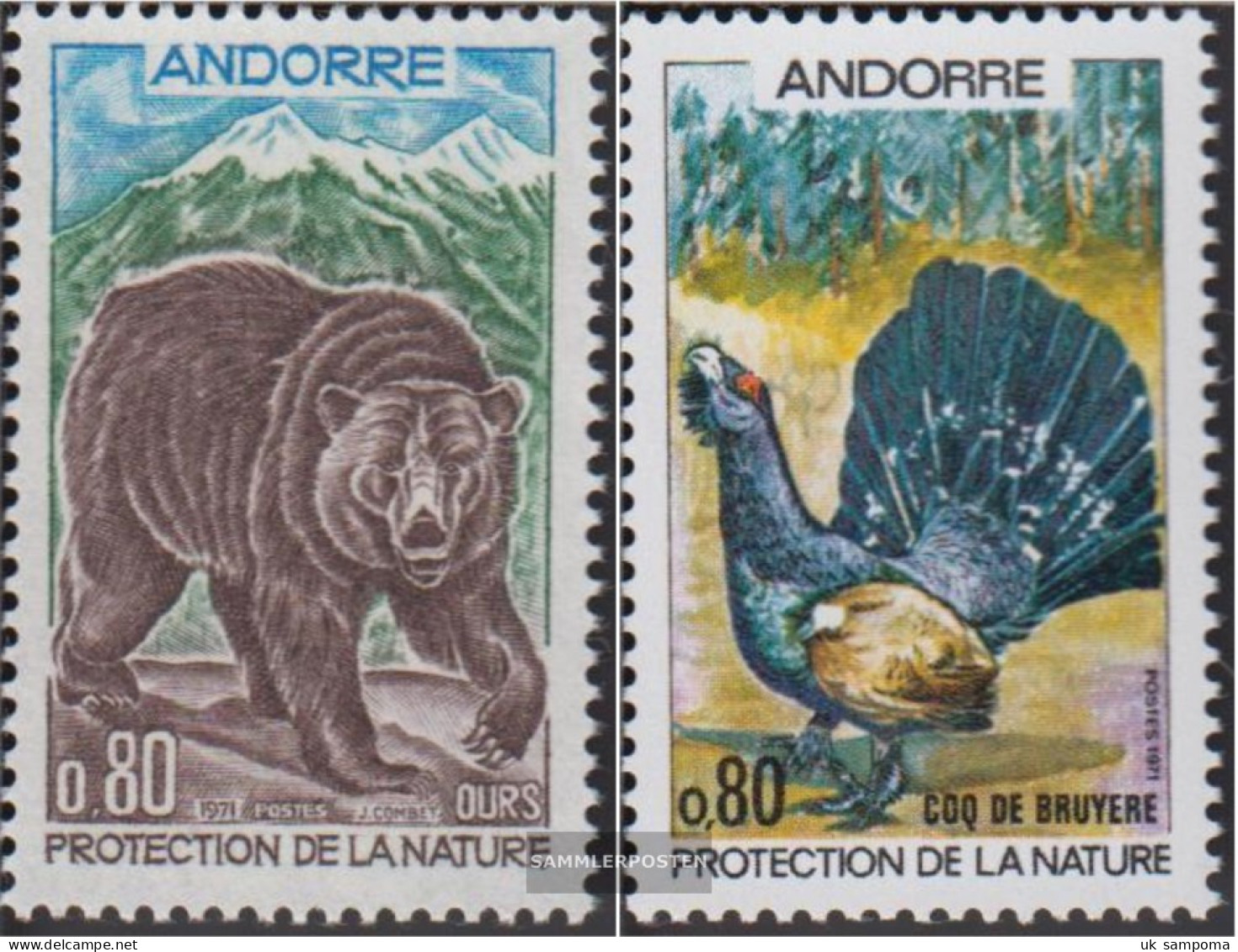 Andorra - French Post 230-231 (complete Issue) Unmounted Mint / Never Hinged 1971 Conservation - Markenheftchen