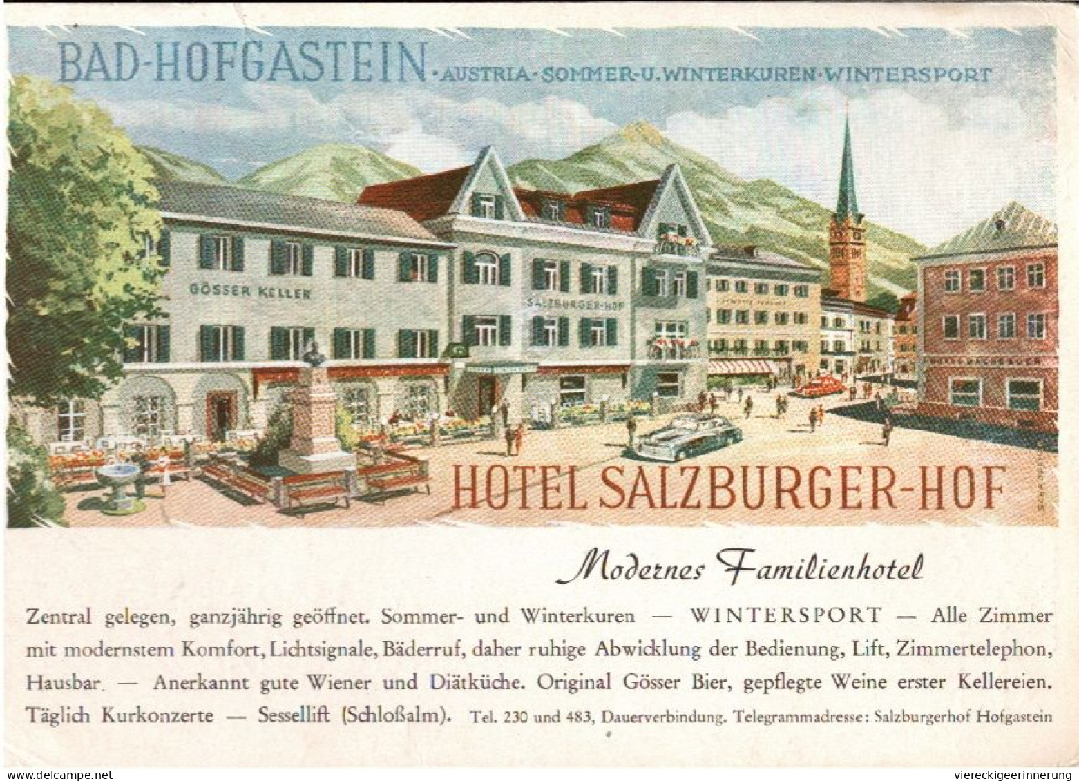 ! Ansichtskarte Bad Hofgastein, Hotel Salzburger Hof - Bad Hofgastein