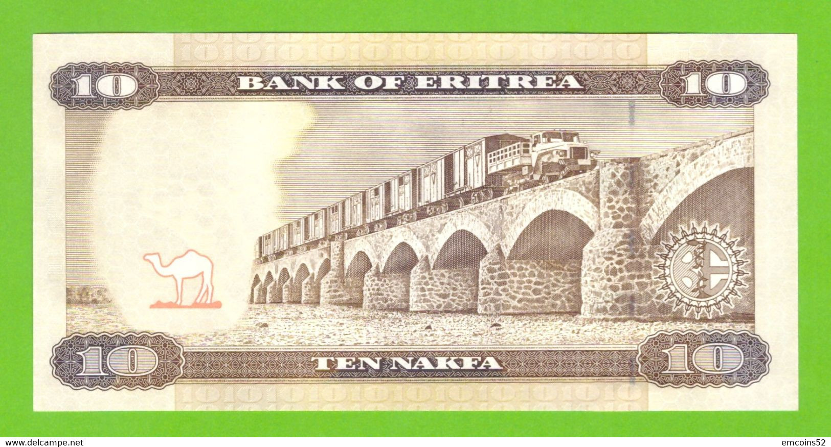 ERITREA 10 NAKFA  2015  P-15  UNC - Erythrée