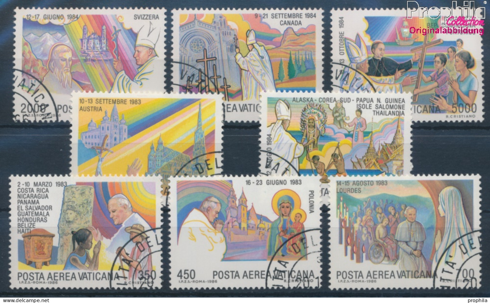 Vatikanstadt 899-906 (kompl.Ausgabe) Gestempelt 1986 Papstreisen (10352203 - Oblitérés