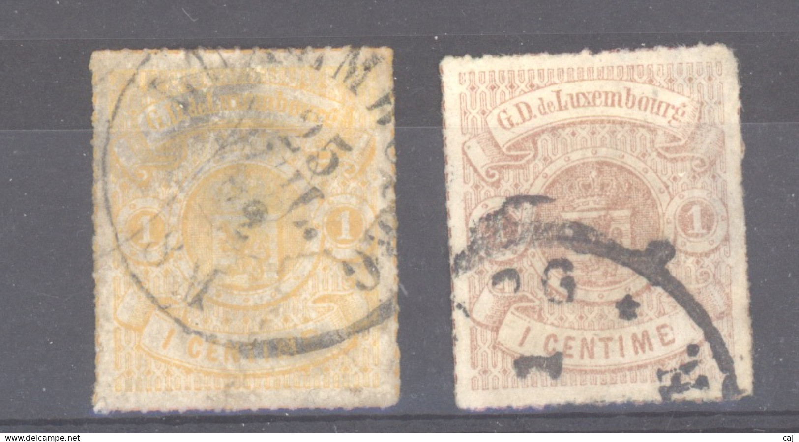 Luxembourg  :  Mi  16  (o) Jaune Et Brun Orange - 1859-1880 Coat Of Arms