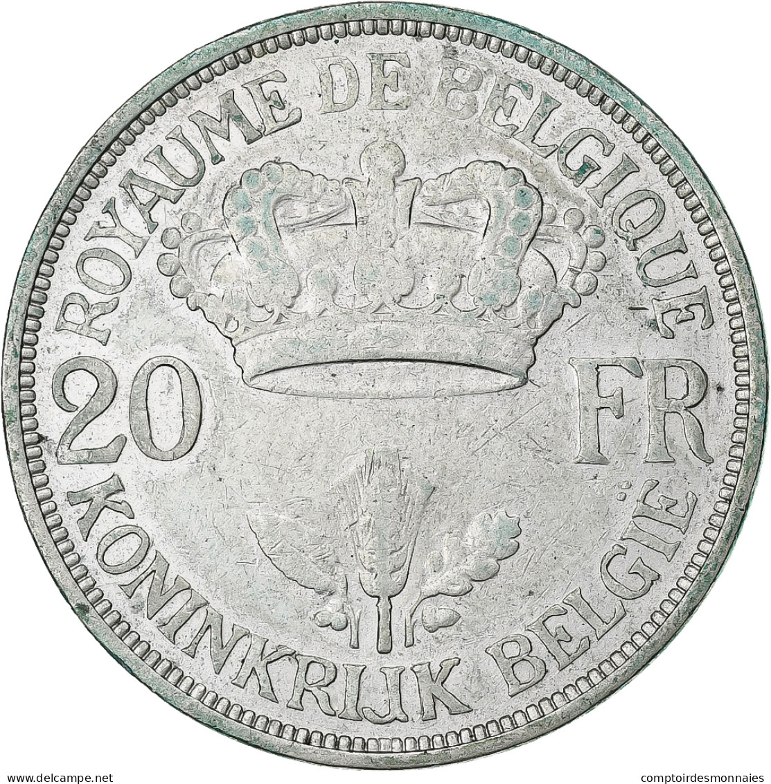 Belgique, 20 Francs, 20 Frank, 1934, Argent, TB+, KM:105 - 20 Frank