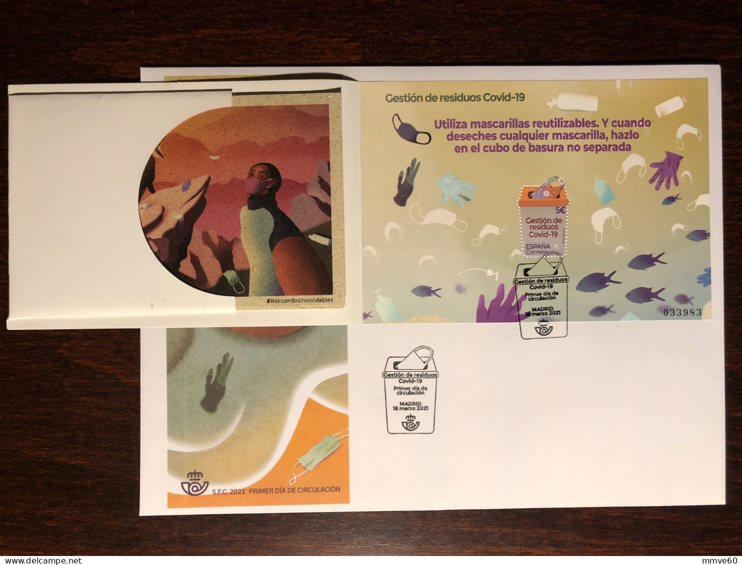 SPAIN FDC COVER FULL SET OF  CARDS 2021 YEAR COVID HEALTH MEDICINE STAMPS - FDC