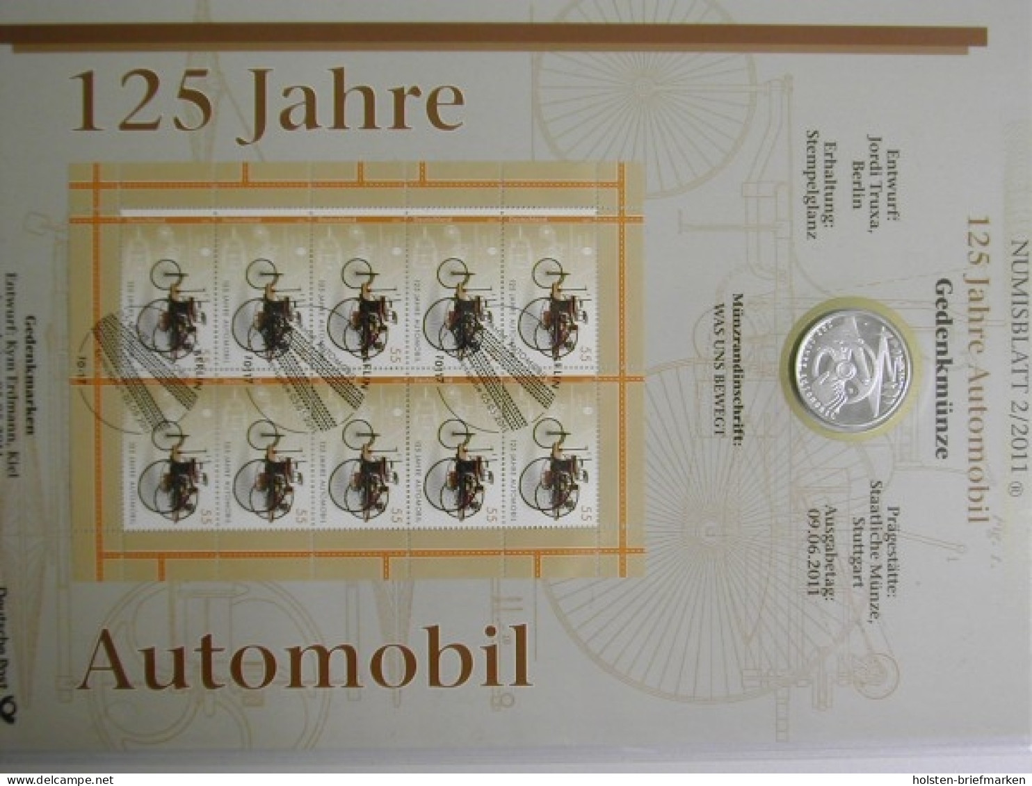 BRD, Numisblatt 2/2011, 125 Jahre Automobil - Other & Unclassified