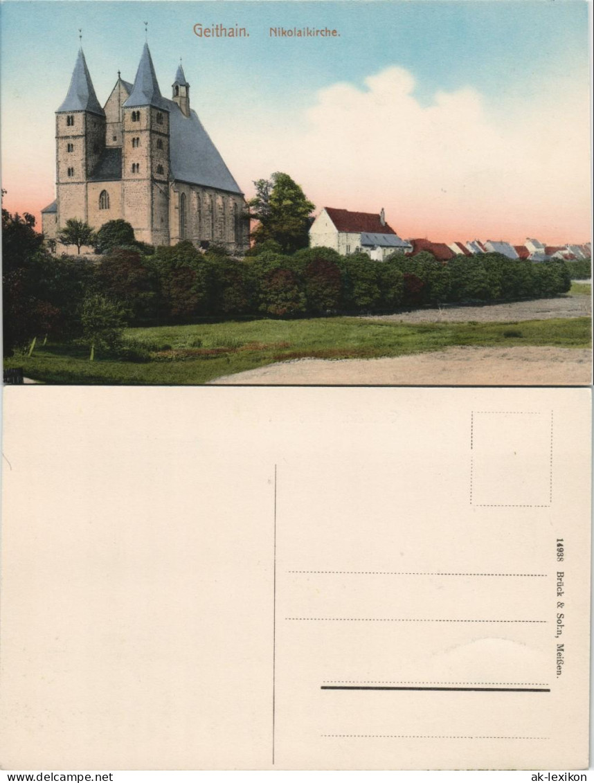 Ansichtskarte Geithain Nicolaikirche Coloriert 1912 - Geithain