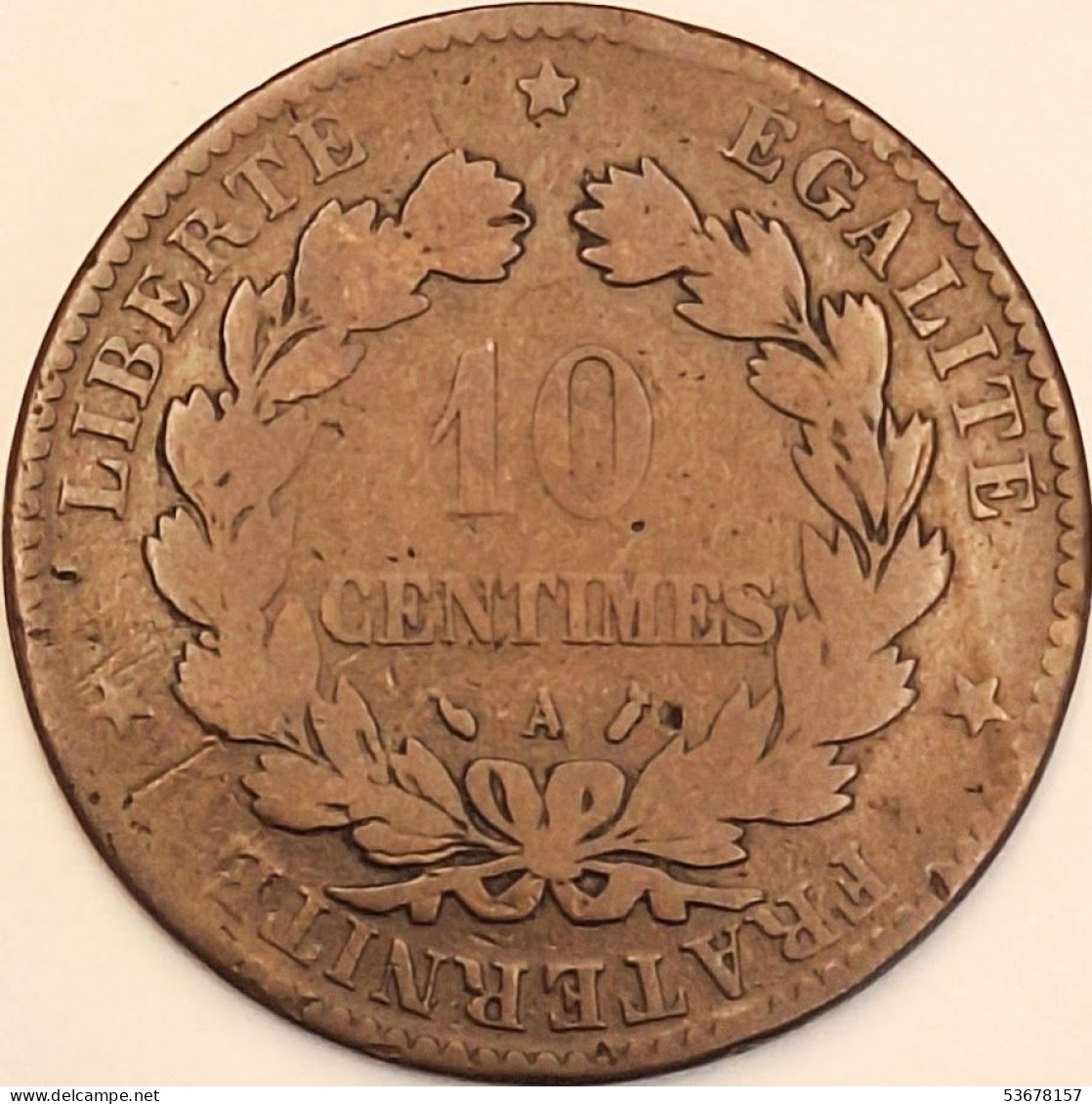 France - 10 Centimes 1887 A, KM# 815.1 (#3983) - 10 Centimes