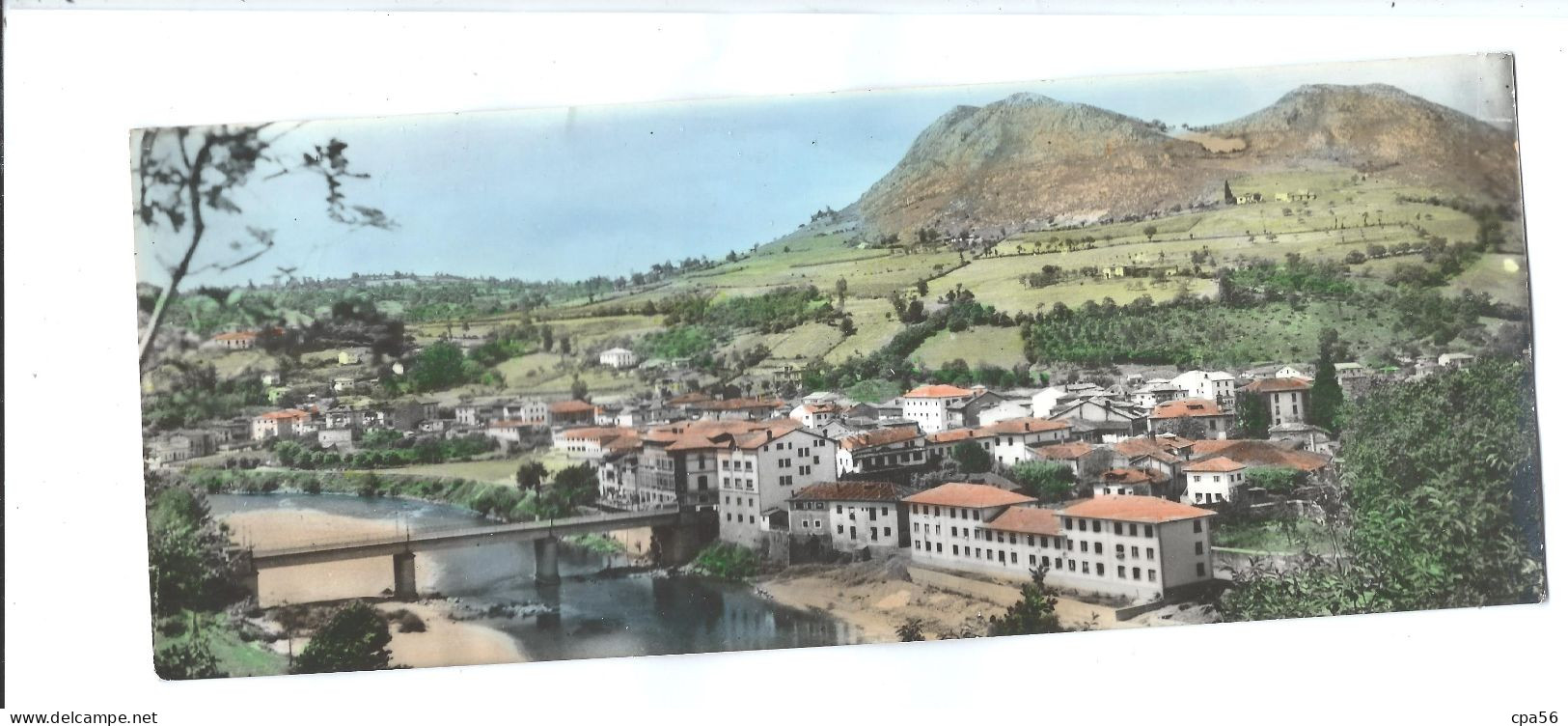 ARRIONDAS -  Puente Sobre El Sella - Descendo Internacional De Piraguas - Carte Double Panoramique - Arribas Ed. 902 - Asturias (Oviedo)