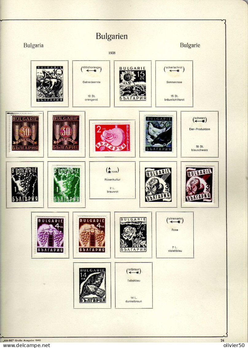 Bulgarie - (1938-41) - Faune - Flore - Train - Express- Neufs* - Et Obliteres -  35 Val. - Nuevos