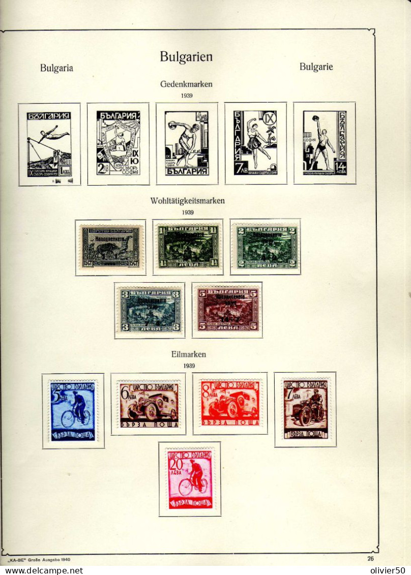 Bulgarie - (1938-41) - Faune - Flore - Train - Express- Neufs* - Et Obliteres -  35 Val. - Nuevos