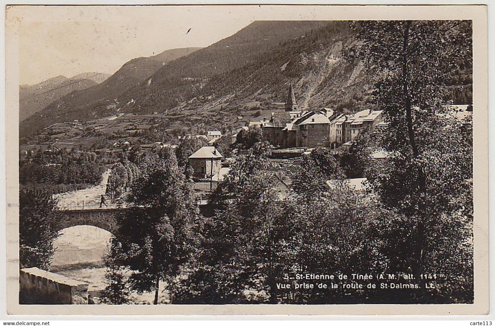 6 - B11448CPA - SAINT ST ETIENNE DE TINEE - Vue Prise De La Route De Saint Dalmas - Bon état - ALPES-MARITIMES - Saint-Etienne-de-Tinée