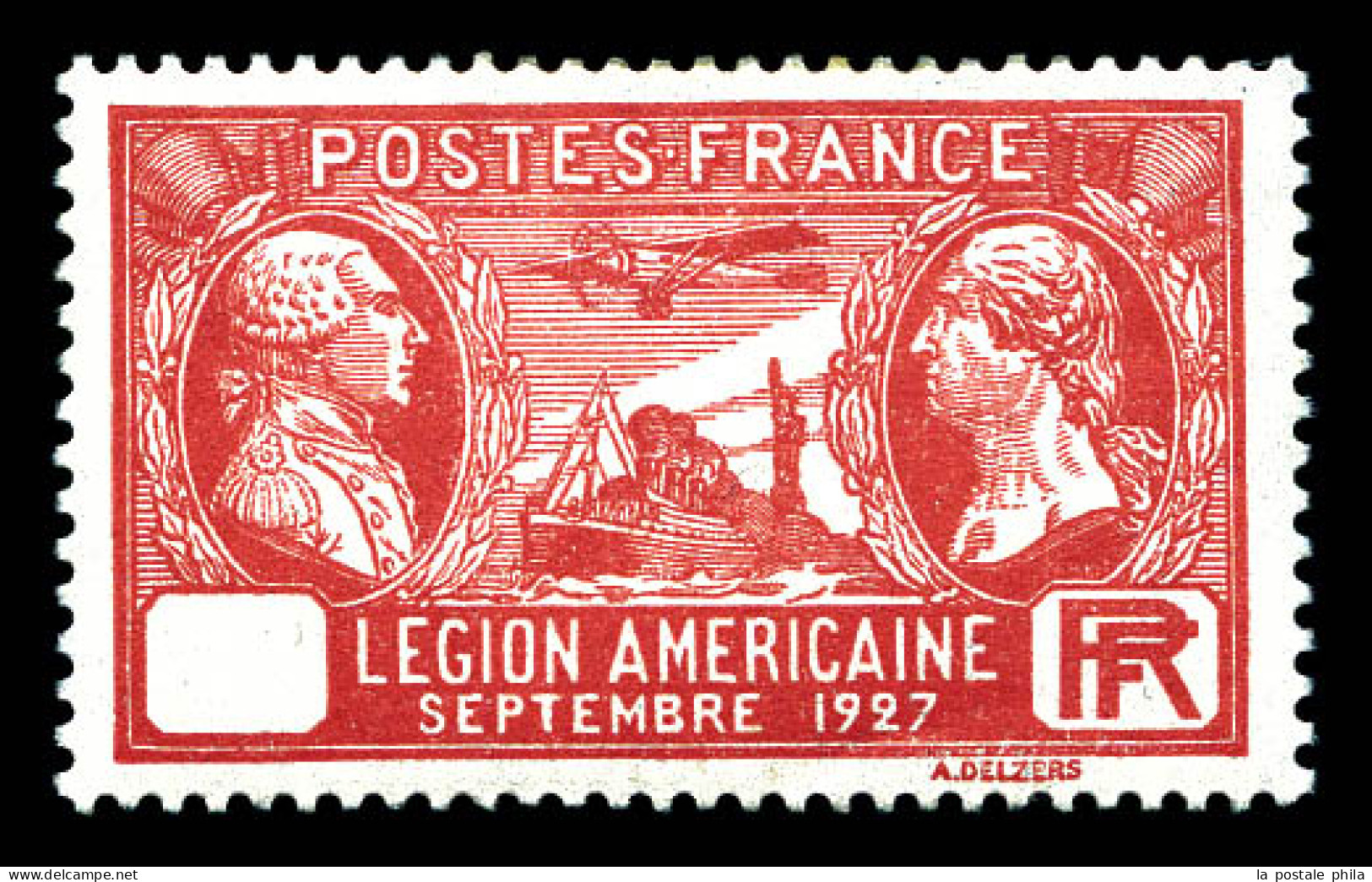 N°244b, Légion Americaine: Rouge Sans Valeurs Dans Le Cartouche, Tirage 75 Exemplaires, SUPERBE (certificat)  Qualité: * - Ungebraucht