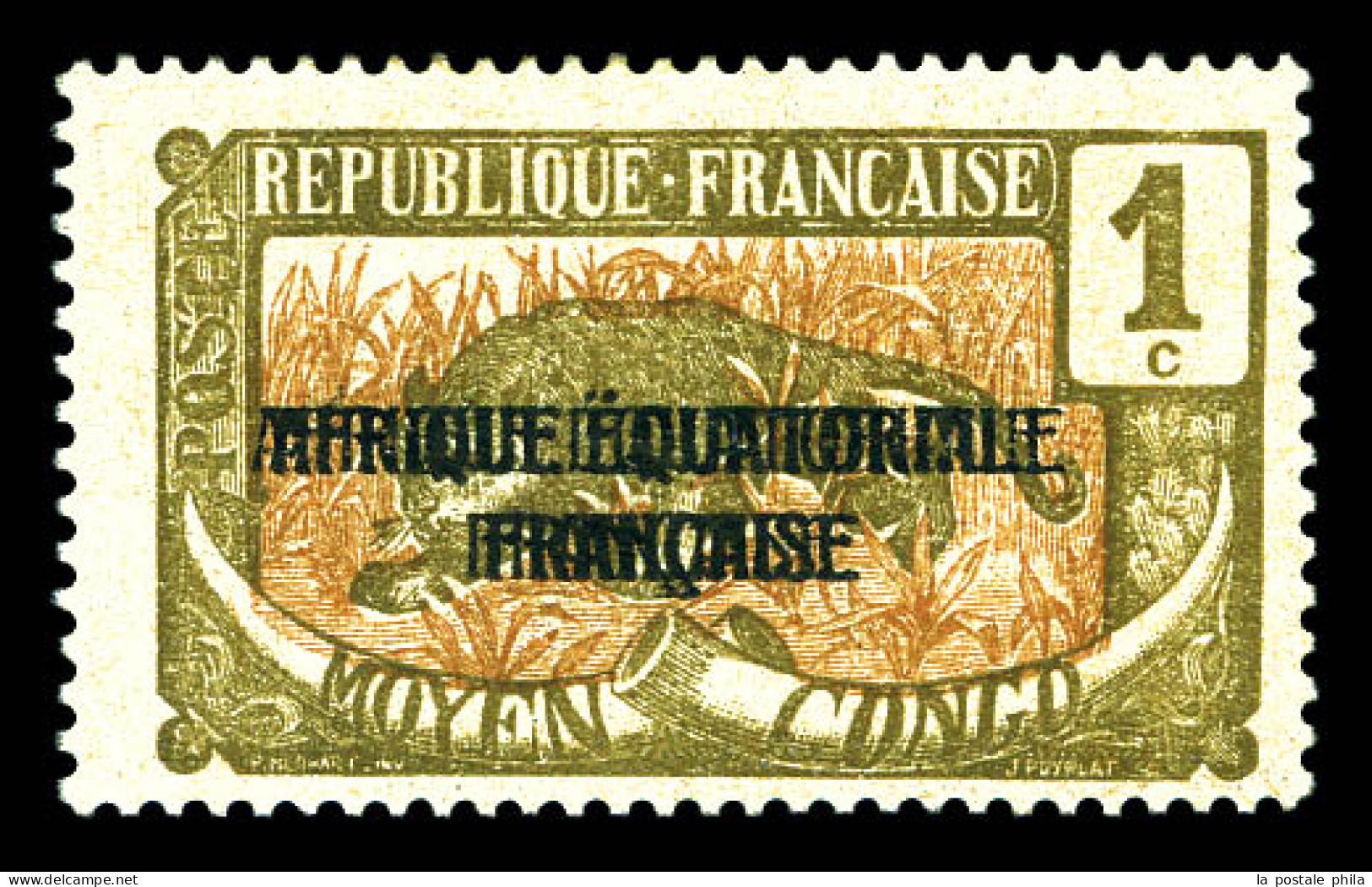 N°72a, 1c Gris-olive Et Brun-jaune: Double Surcharge. TTB (signé Scheller)  Qualité: *  Cote: 200 Euros - Nuevos