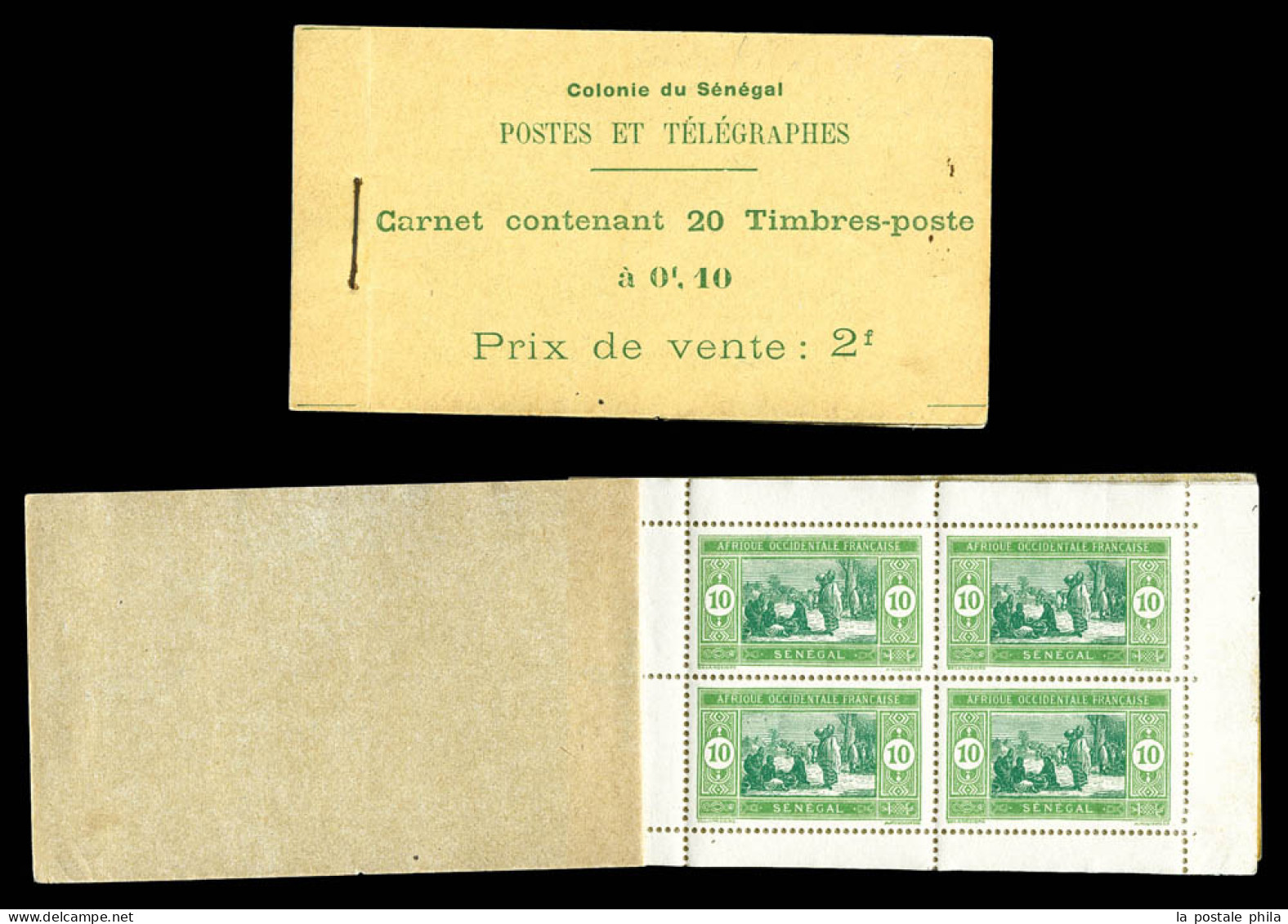 Carnet N°73-C1, 10c Marché Indigène, Carnet De 20 Timbres. TTB  Qualité: **  Cote: 200 Euros - Neufs