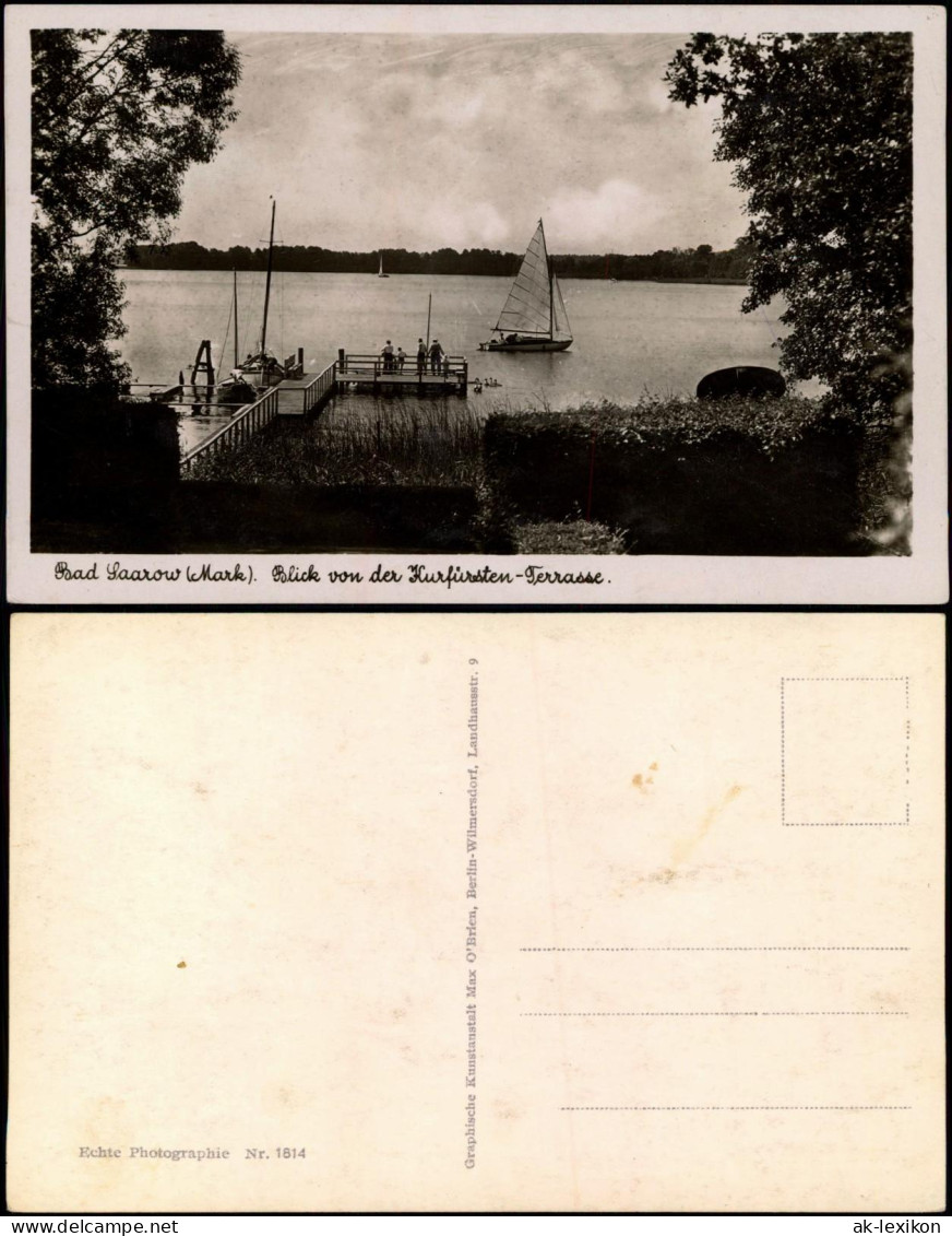Bad Saarow Blick Von Der Kurfürsten-Terrasse. - Seesteg Segelboot 1939 - Bad Saarow