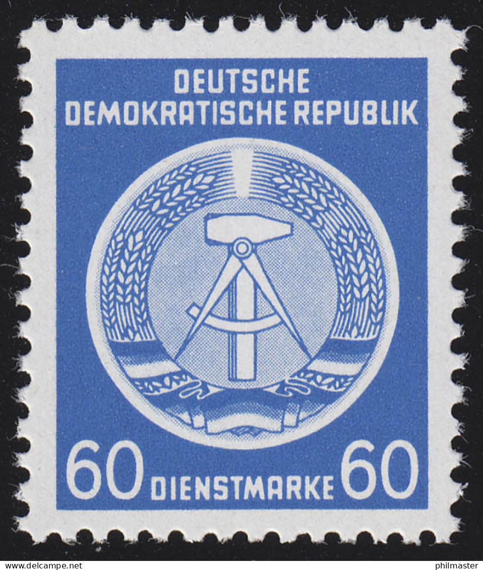 15x XI Dienst-A Zirkel 60 Pf. Wz.2X I, ** Postfrisch - Neufs