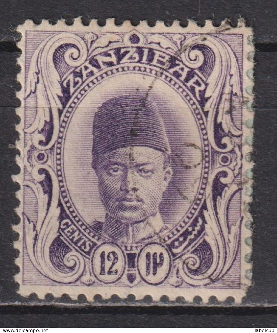 Timbre Oblitéré  De Zanzibar De 1908 YT 94 MI 92 - Zanzibar (...-1963)