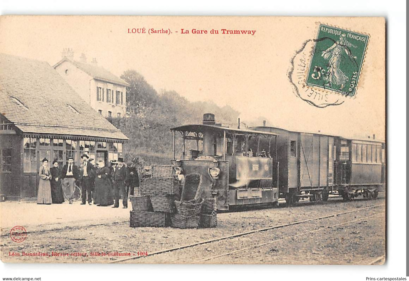 CPA 72 Loué La Gare Et Le Train Tramway - Loue