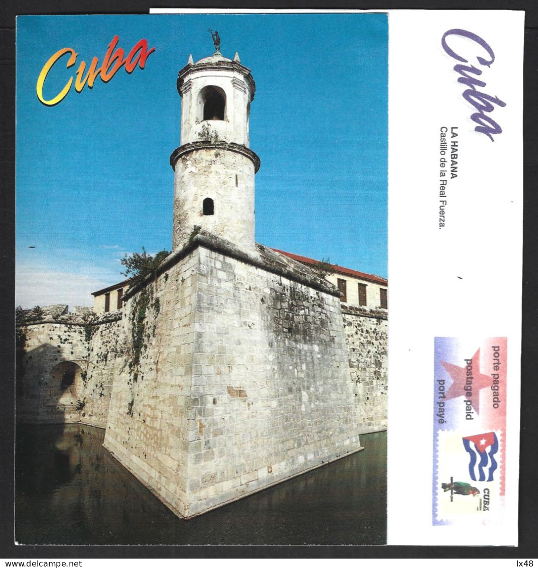 Entire Postcard Cuba. Castle Real Força. Parrot. Flag Cuba.Postal Entera Cuba. Castillo Real Força. Loro.Bandera De Cuba - Briefe U. Dokumente
