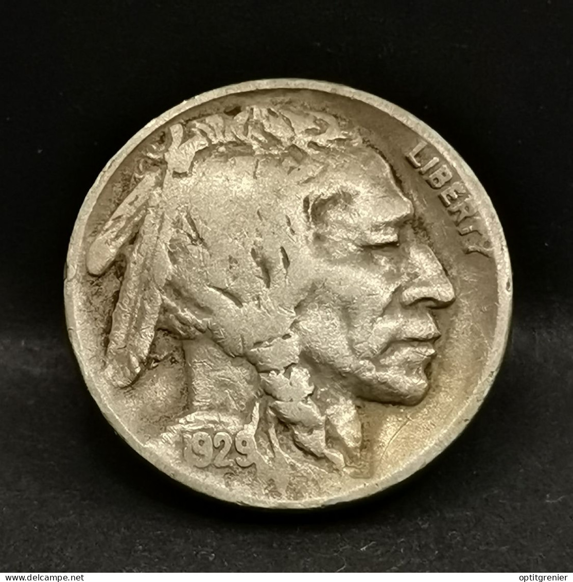 5 CENTS BUFFALO NICKEL 1929 USA ( BISON & TETE D'INDIEN ) - 1913-1938: Buffalo