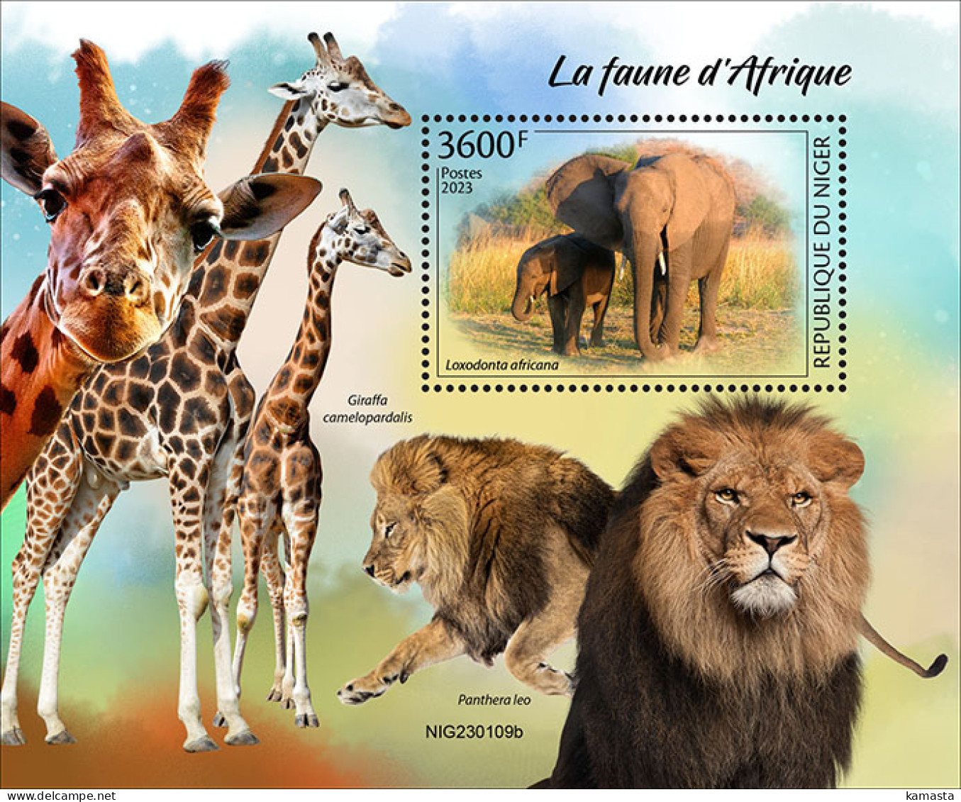 Niger  2023 Fauna Of Africa. Giraffes. (109b) OFFICIAL ISSUE - Giraffen