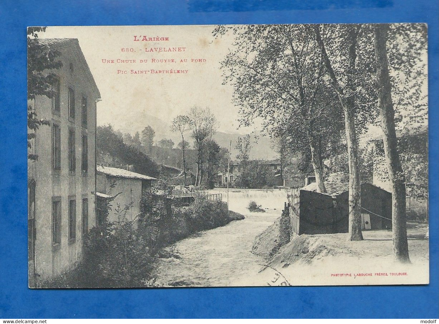 CPA - 09 - Lavelanet - Une Chute Du Rouyre, Au Fond, Pic Saint-Barthélémy - Circulée En 1910 - Lavelanet