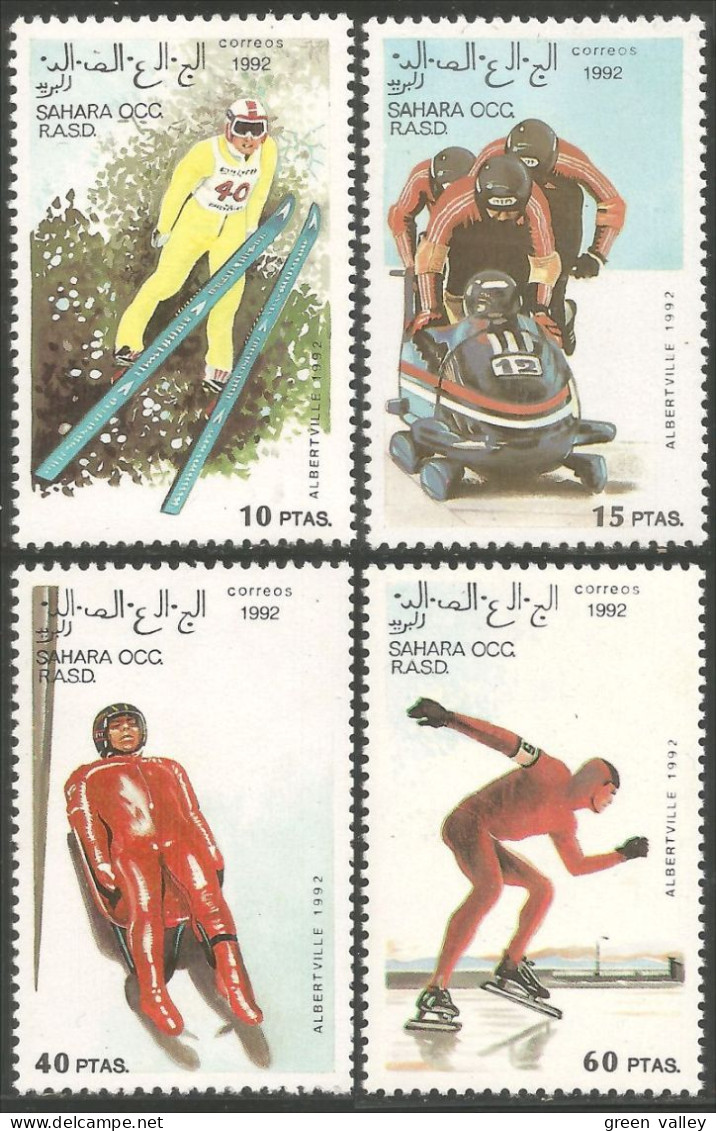 780 Sahara Bobsleigh Ski Skating Patinage Albertville MNH ** Neuf SC (SAH-16) - Winter 1992: Albertville