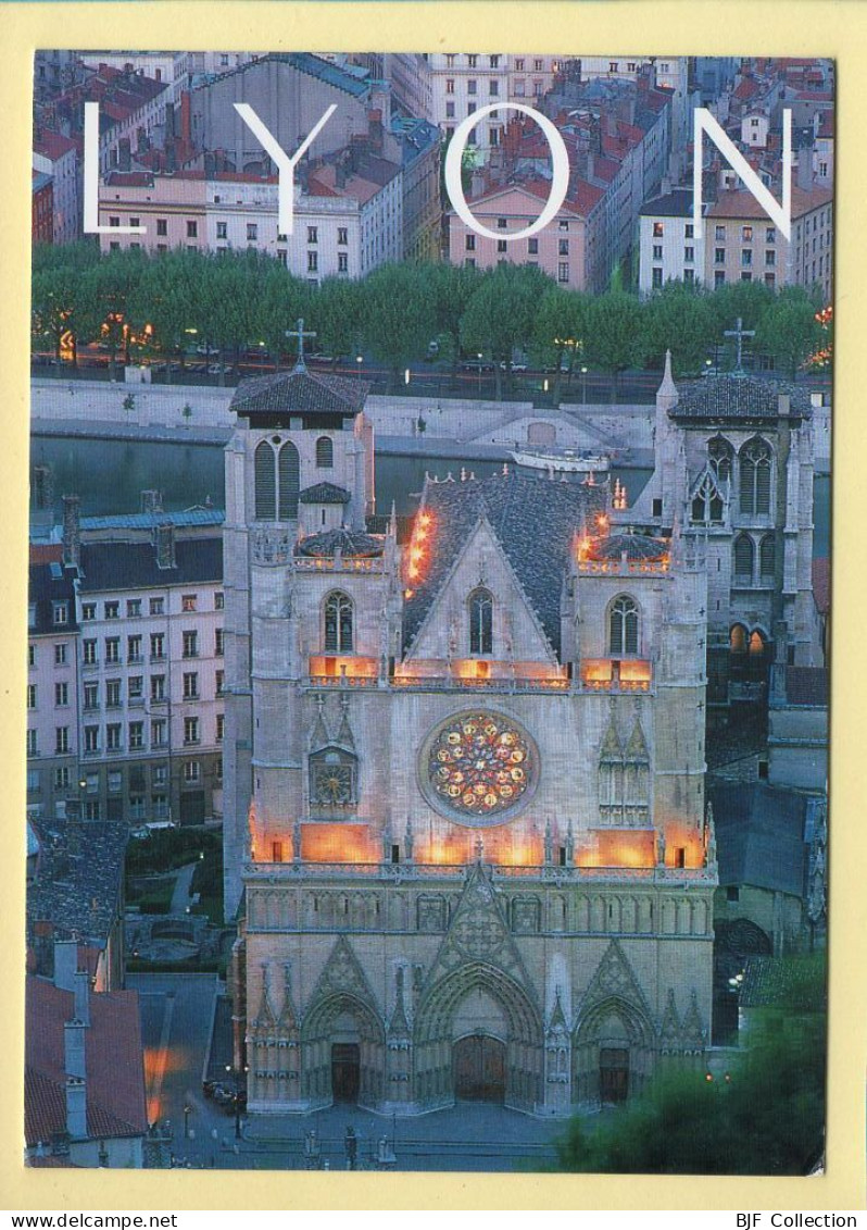 69. LYON (5) Cathédrale Saint-Jean / Façade / Eclairage Le Soir (voir Scan Recto/verso) - Lyon 5