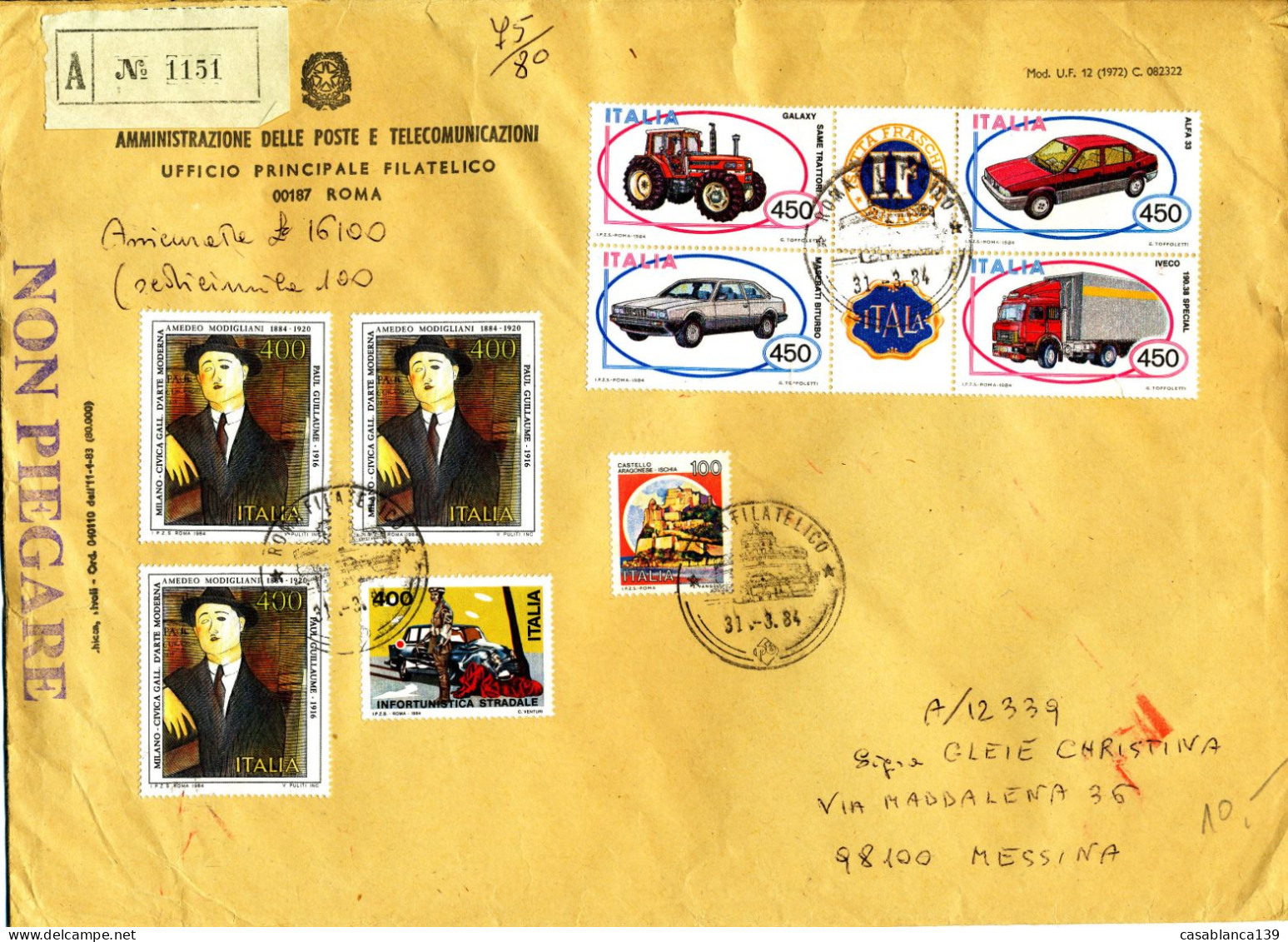 Italy 1984, Automobile , Italia Industry, Se Tenant Mi. 1872/75  Scarce,  Plus Painting 3 X , Mi. 1870, 1868 - 1981-90: Ungebraucht