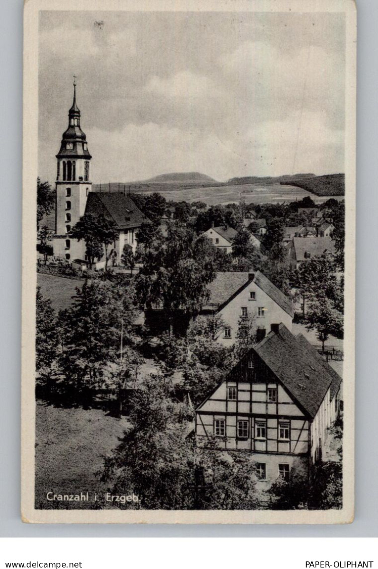 0-9317 SEHMATAL - CRANZAHL, Blick über Den Ort 1954, Brfm. Entfernt - Sehmatal