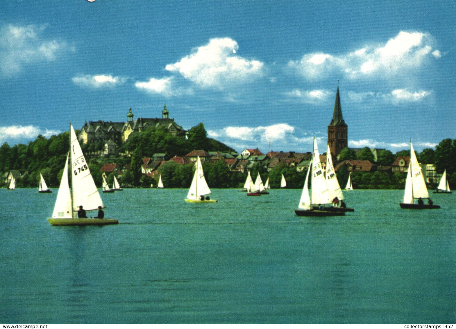 PLOEN, SCHLESWIG-HOLSTEIN, BOAT, ARCHITECTURE, GERMANY, POSTCARD - Ploen