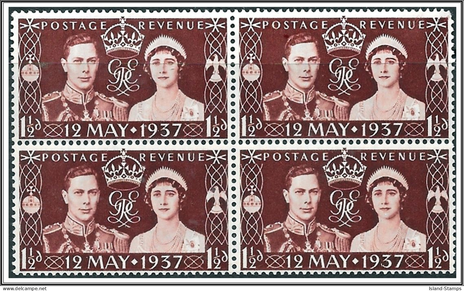 KGVI 1936 Coronation SG461 Block Of 4 Mounted Mint Hrd2a - Ungebraucht