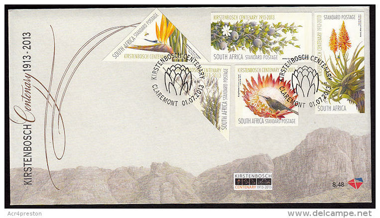 B5080 SOUTH AFRICA 2013, Kirtenbosch Centenary FDC No2 - Lettres & Documents