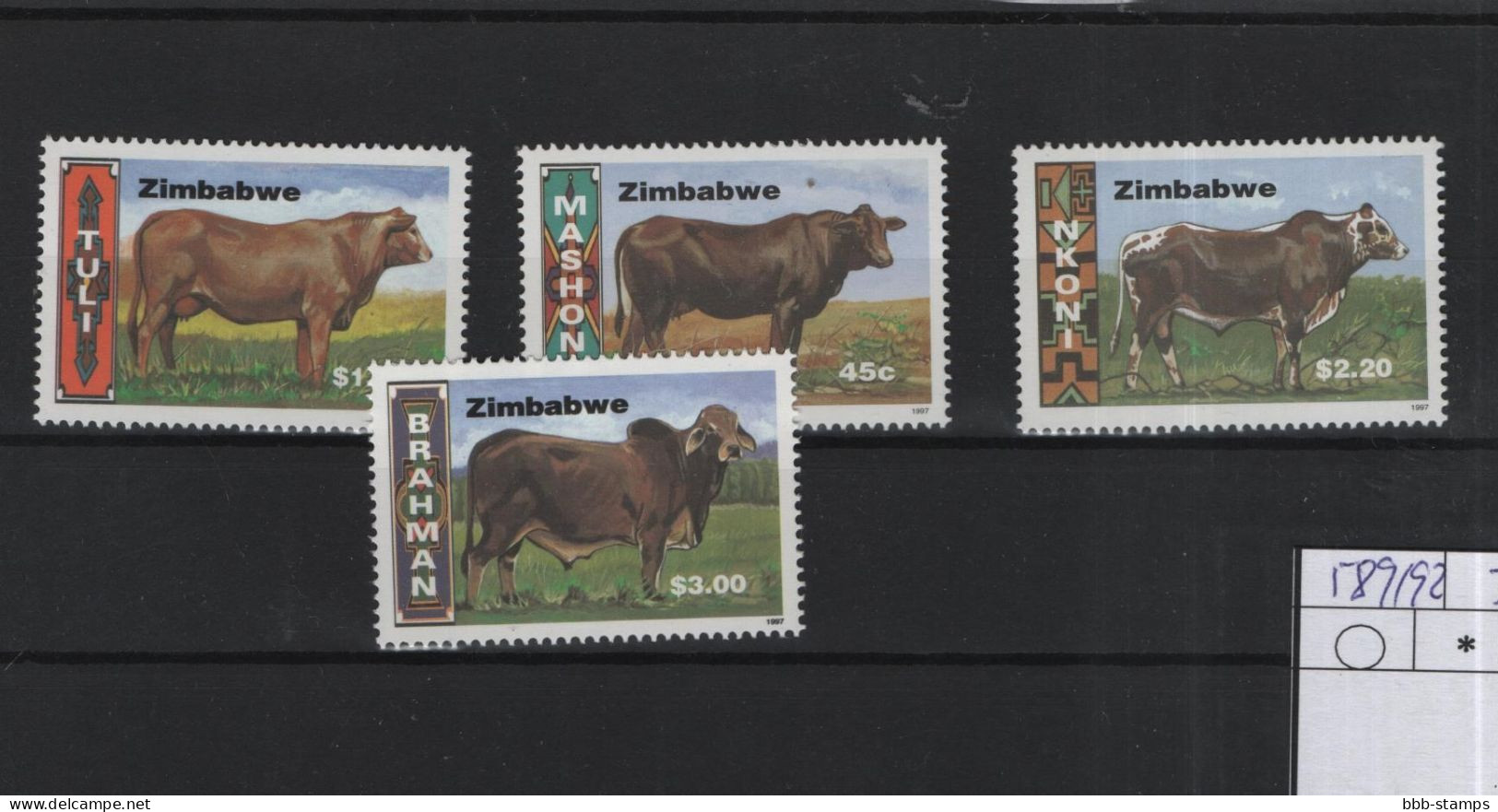 Zimbabwe Michel Cat.No. Mnh/**  589/592 - Zimbabwe (1980-...)