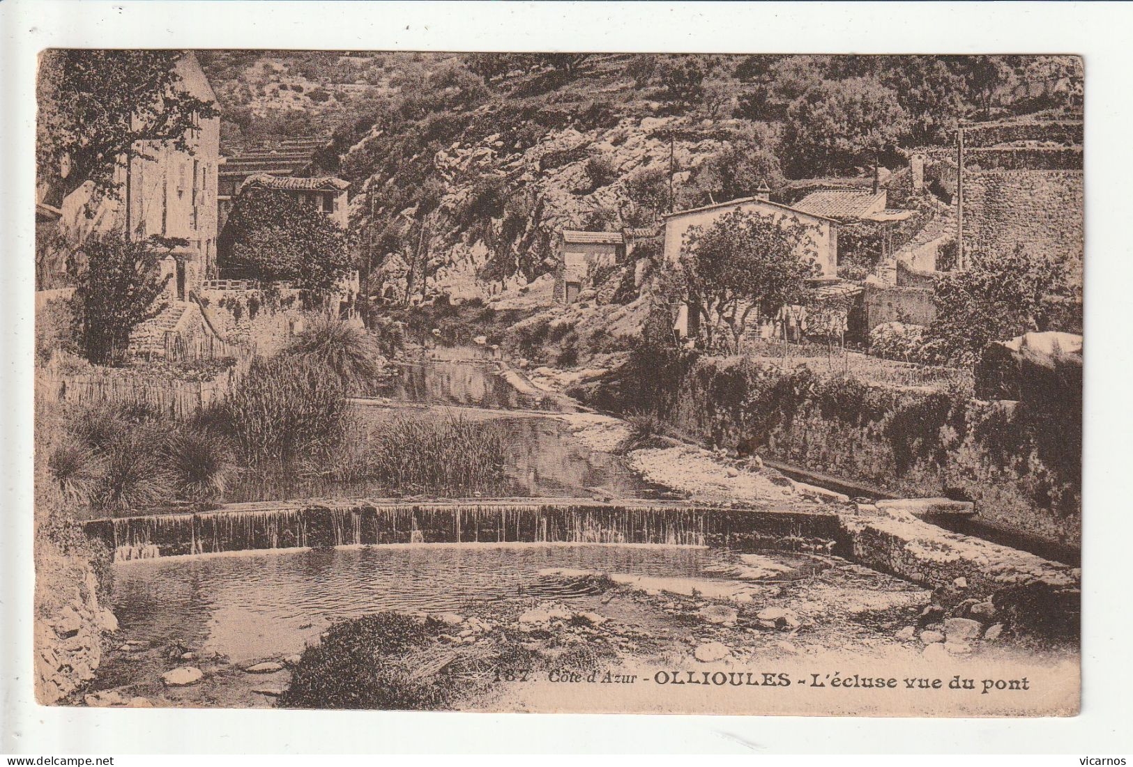 CP 83 OLLIOULES L'écluse Vue Du Pont - Ollioules