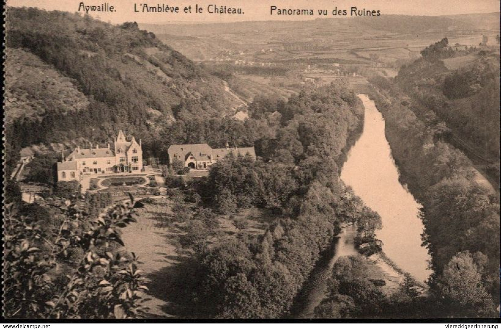 ! Cpa Aywaille L'Ambleve Et Le Chateau, Panorama - Aywaille