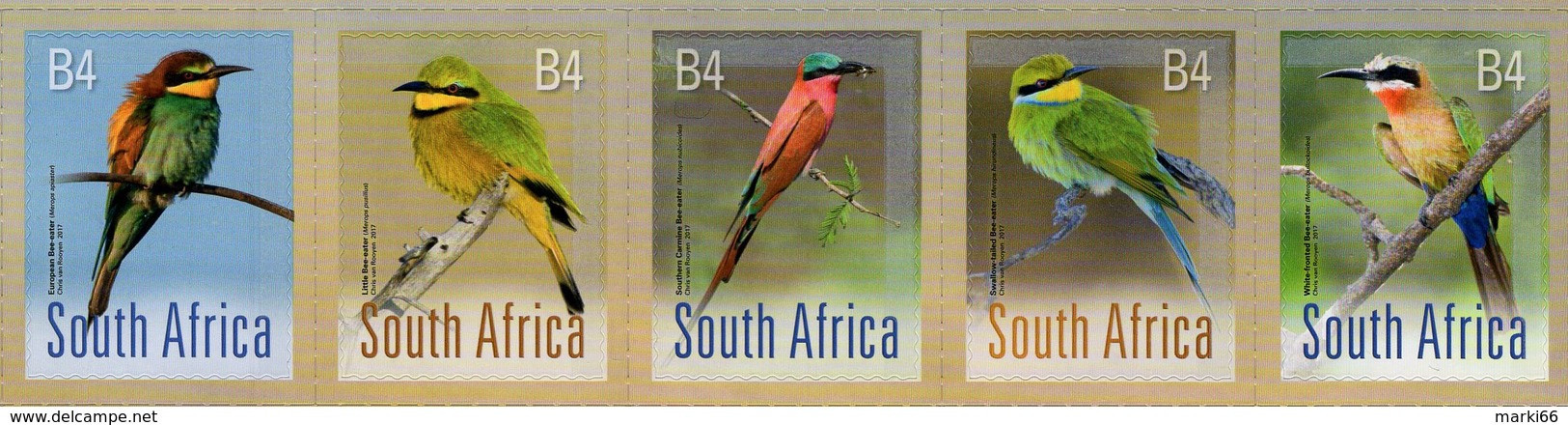 South Africa - 2017 - South African Bee-eaters - Mint Self-adhesive Stamp Set - Unused Stamps