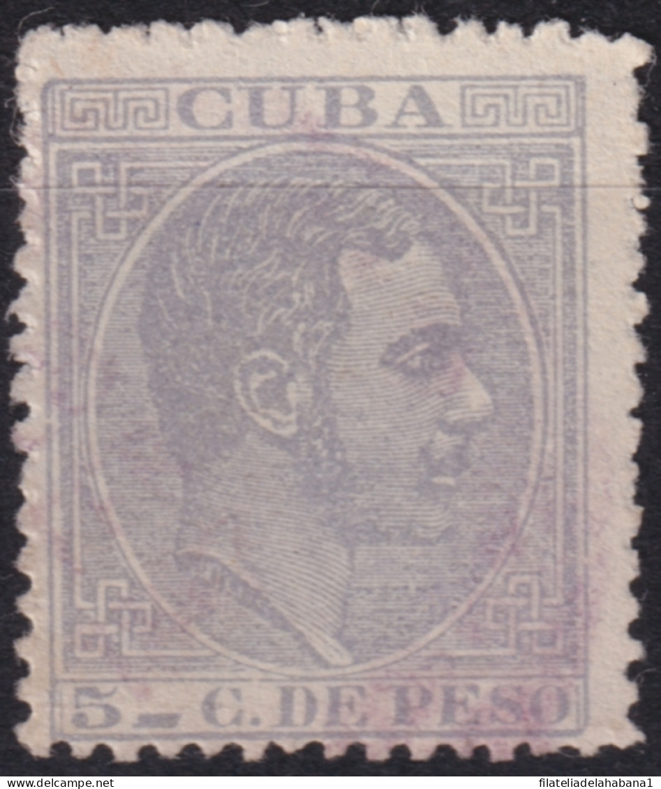 1884-348 CUBA SPAIN 1884 5c ALFONSO XII POSTAL FORGERY.  - Préphilatélie