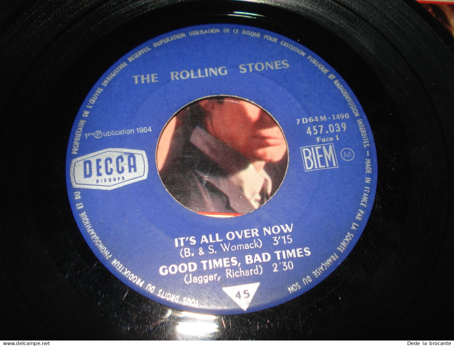 B14 / The Rolling Stones – It's All Over Now - Decca  457.039 - FR 1964  VG+/VG+ - Rock