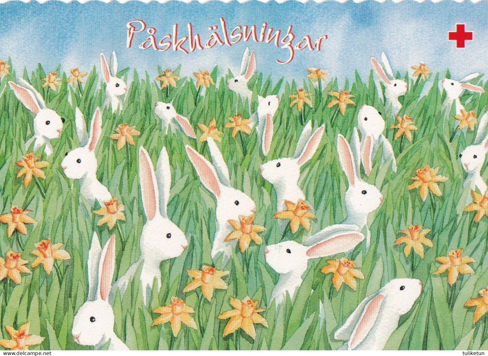 Postal Stationery - Hares - Bunnies On Flower Meadow - Happy Easter - Red Cross 2002 - Suomi Finland - Postage Paid - Ganzsachen