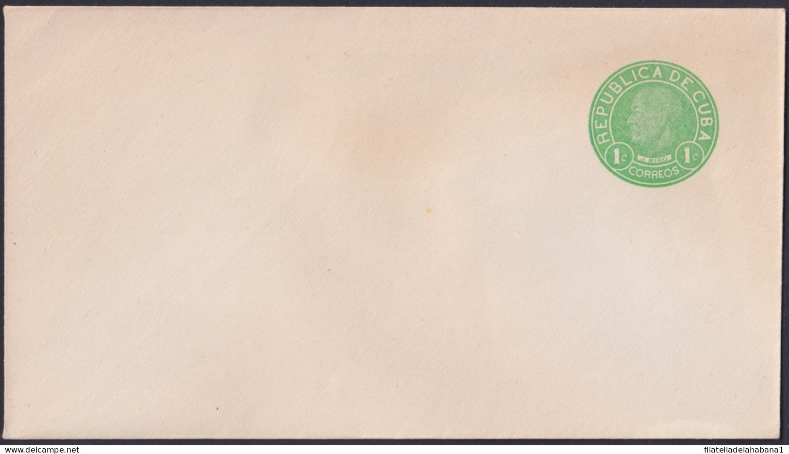 1949-EP-191 CUBA REPUBLICA 1949 1c J. MIRO COVER POSTAL STATIONERY UNUSED.  - Altri & Non Classificati