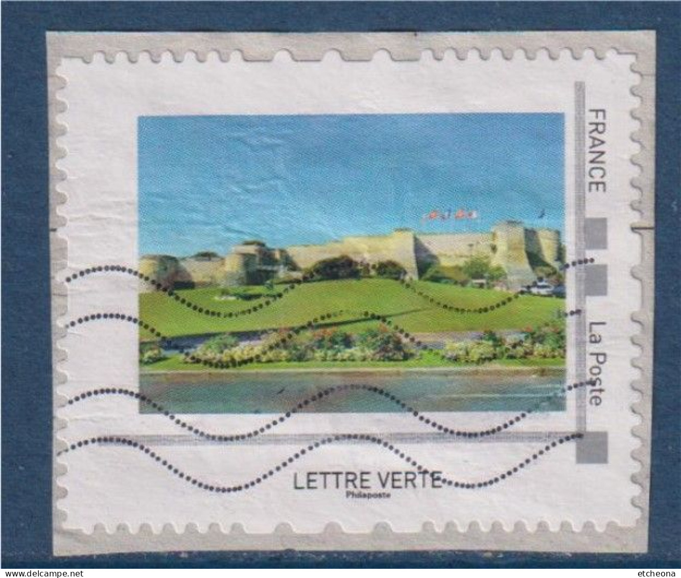 MonTimbraMoi Remparts, Fort Militaire,  Cadre Gris Philaposte LV Oblitéré Sur Fragment - Gebraucht