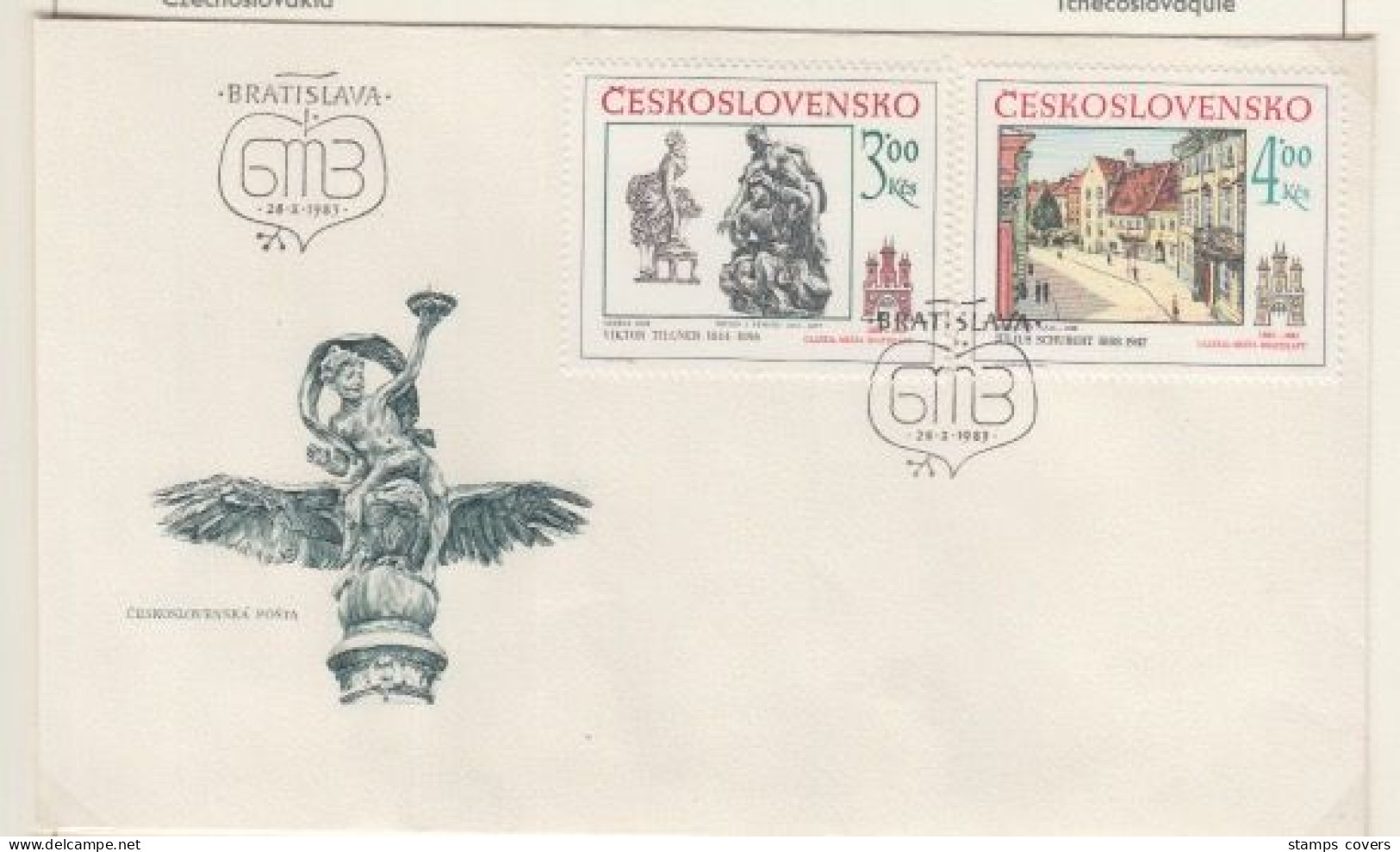 CESKOSLOVENSKO FDC MICHEL 2733/34 Bratislava - FDC