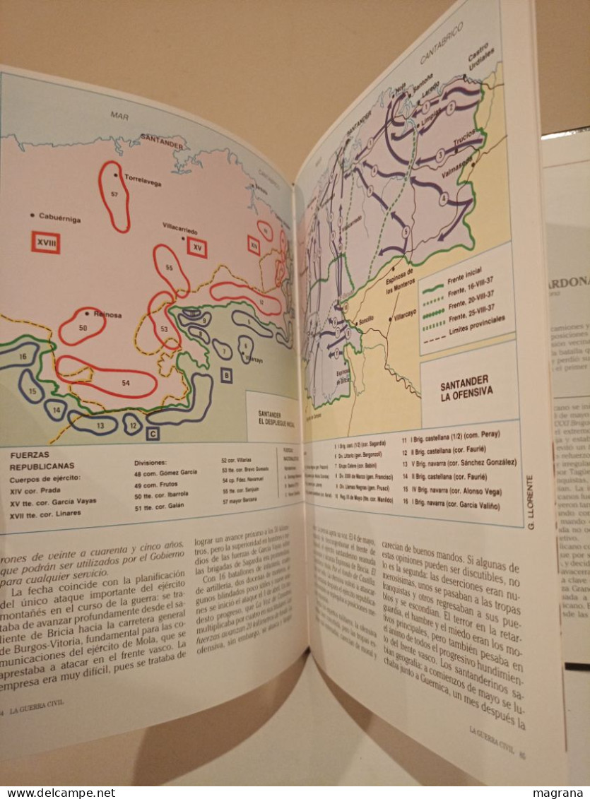 La Guerra Civil Española. 12- La campaña del Norte (Abril- Octubre 1937). Ediciones Folio. 1997. 104 páginas.
