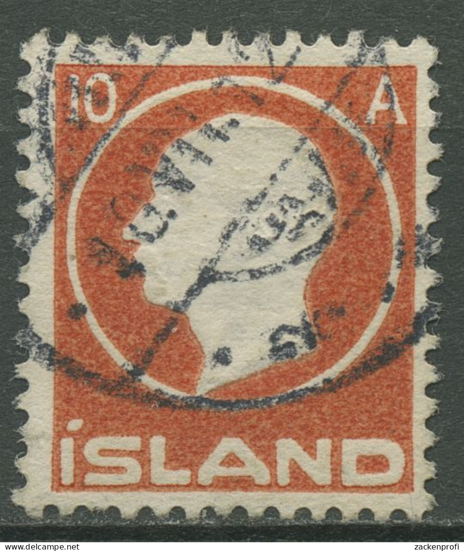 Island 1912 König Frederik VIII. 70 Gestempelt, WZ Kopfstehend - Oblitérés