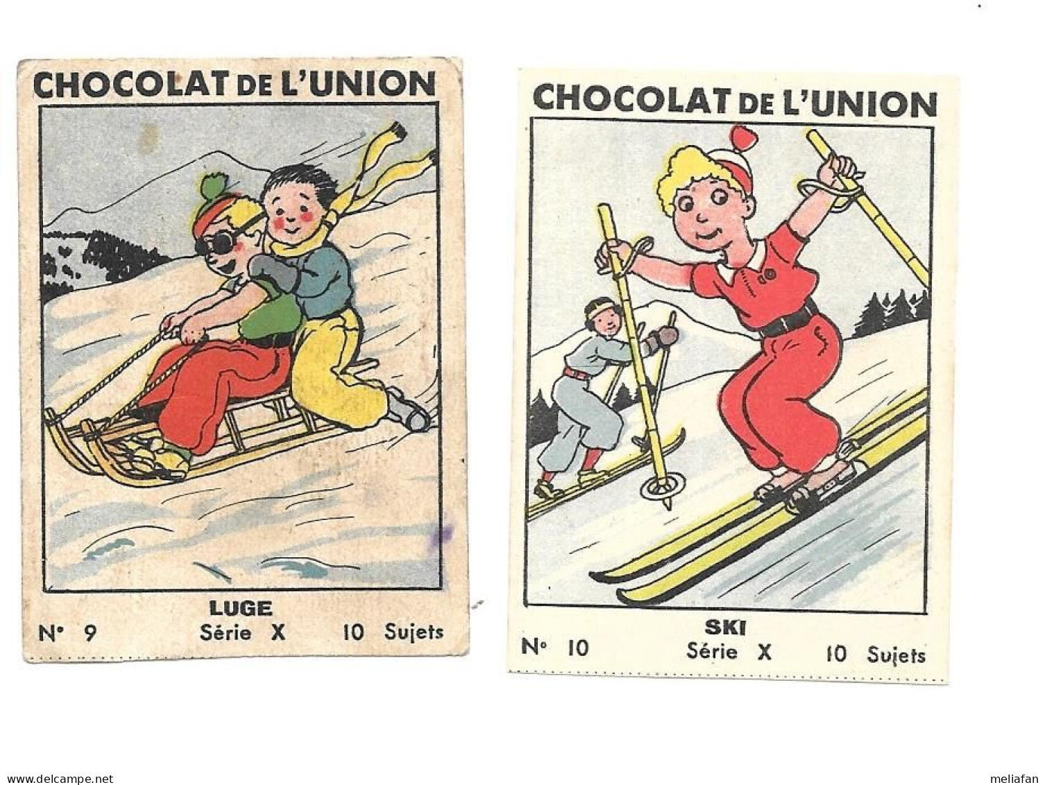 KB210 - IMAGES CHOCOLAT UNION - SKI - LUGE - Winter Sports