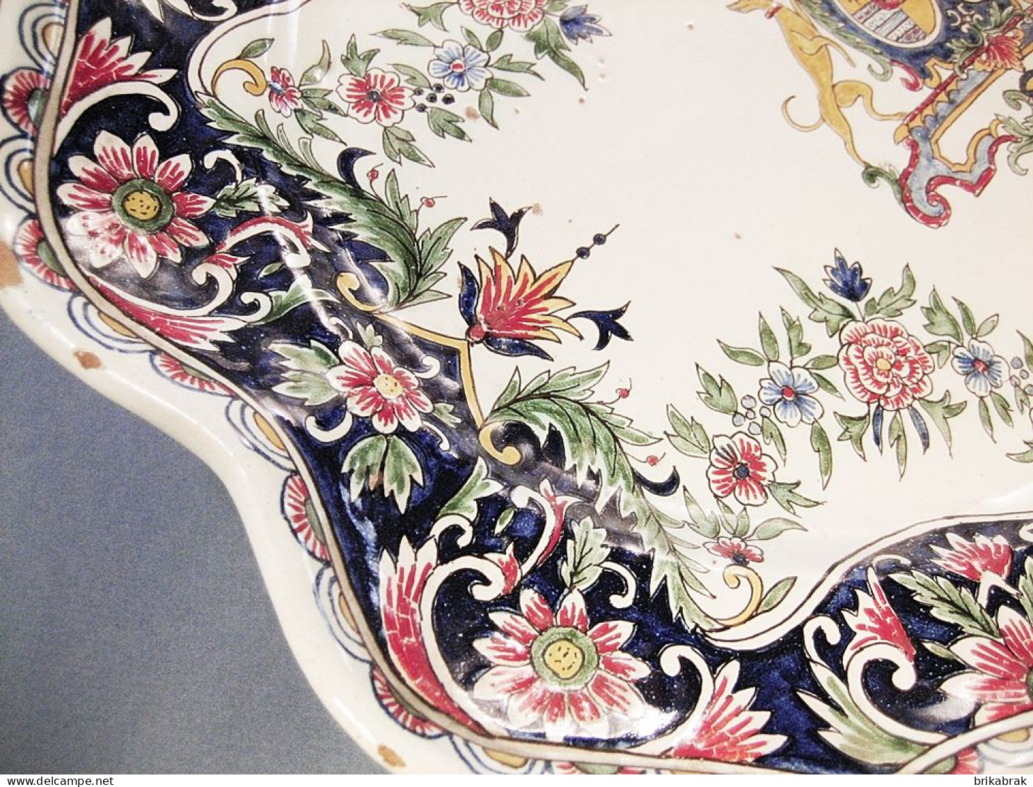 * PLAT EN FAIENCE DE DESVRES FOURMAINTRAUX EMILE @ Céramique Table Rouen